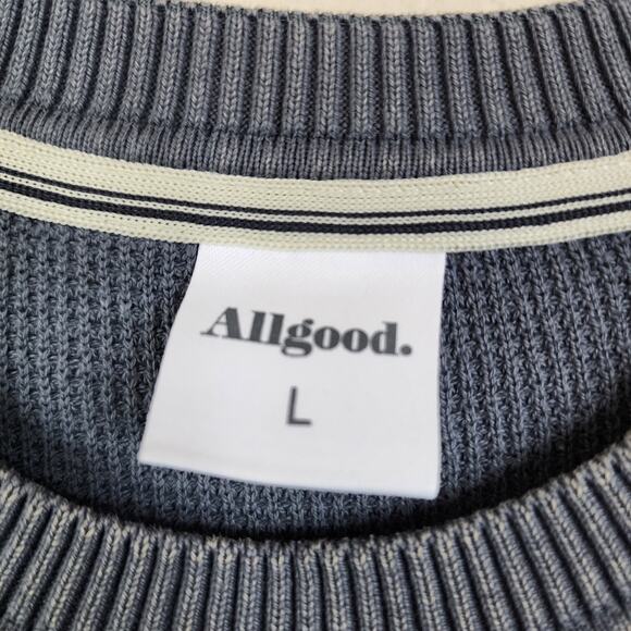 Allgood Large Grey Gray Sweater Sweatshirt - Picture 5 of 9